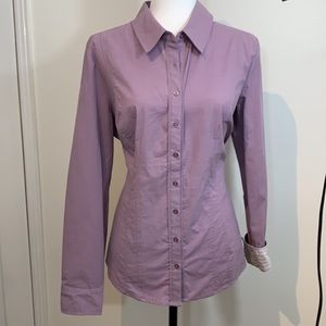 Blouse with pinstripe detailing on inner cuff